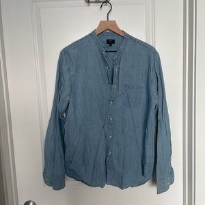 J. Crew Mens collarless button down